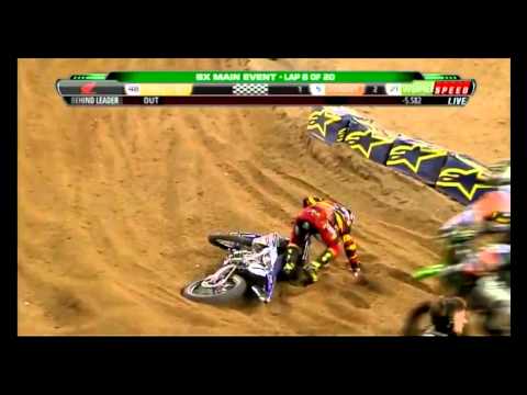 James Stewart Crashes at RD2 2012 AMA Supercross