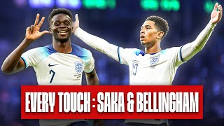 EVERY TOUCH | Jude Bellingham v Italy & Bukayo Saka v North Macedonia | England