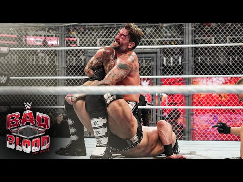 GRAPHIC: CM Punk vs. Drew McIntyre – Hell in a Cell Match: Bad Blood 2024 highlights