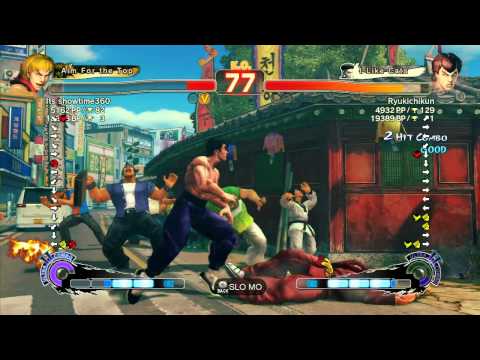Its showtime360 (Ken) vs Ryukichikun (Fei Long) - SSF4 Arcade Edition Xbox Live Ranked Match