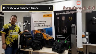 Werkzeugkoffer, Werkzeugrucksäcke und Werkzeugtaschen im Vergleich