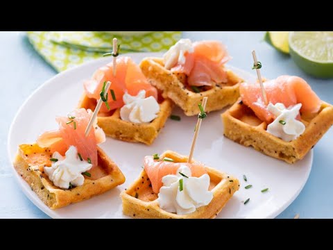 Recette Gaufres au saumon fumé et crème à l’aneth