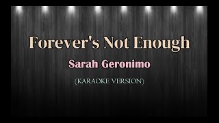 Forever's Not Enough | Sarah Geronimo | Karaoke Version