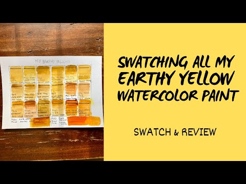 Comparing my Earthy Yellow Watercolor Paints | Yellow Ochre, Raw Sienna, Quinacridone Gold and more!