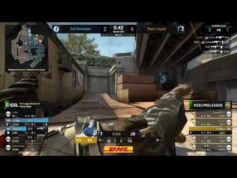 fallen 1v2 clutch vs evil geniuses on overpass