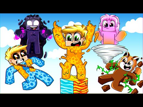 SOBREVIVENDO EM APENAS 1 BLOCO ELEMENTAL NO MINECRAFT