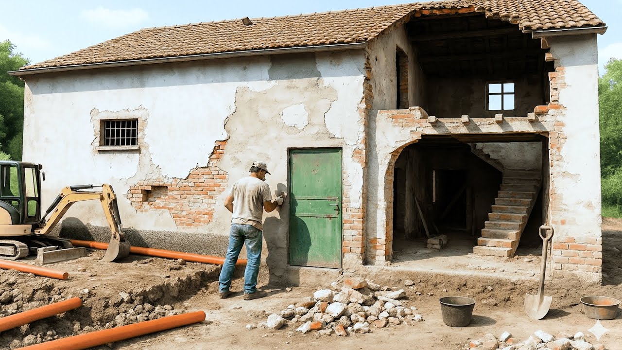 Man Transforms Old Italian Barn into Amazing Villa | 3-Years Timelapse by @VillaAroldi