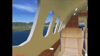 FSX✈ Landing at Honolulu Intl with Dassault Falcon 7X