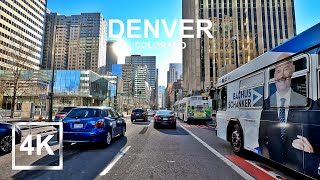 |4K| Driving in Downtown Denver Colorado - Mile High City - HDR - USA - 2024