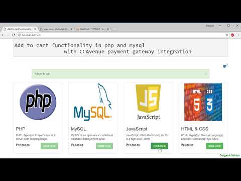 Ecommerce website project in php and mysql Show cart items count part 3