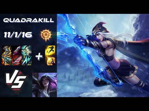 BOTTOM Ashe vs Kai'Sa [QUADRAKILL] - EU Challenger Patch 14.14