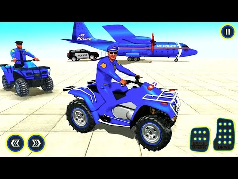 US Police ATV Quad Bike Transport Truck #02🚁🛩 | Gaming 100 M🔥🔥