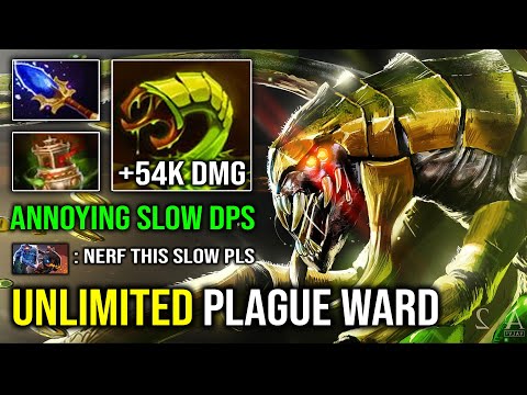 UNLIMITED Plague Ward Spam Annoying Slow Venomancer with 1st Item Spirit Vessel Aghs Dota 2