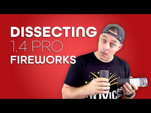 What's Inside 1.4 Pro Fireworks? 62mm, 50mm, 40mm, and 22mm.