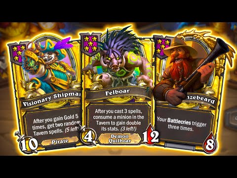 This BRAND NEW Felboar BUILD Is Insanely Strong! | Hearthstone Battlegrounds