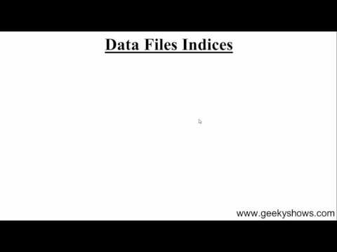 17 Data File Indices Database Management System Hindi