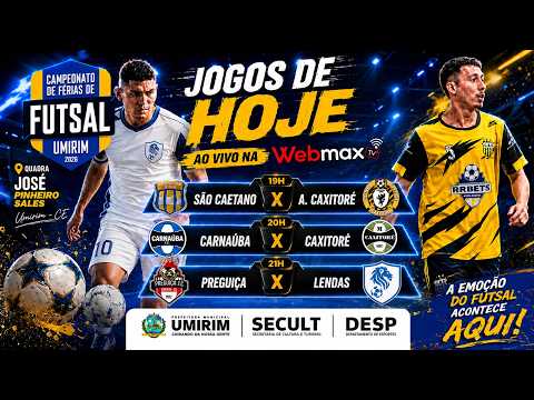 AO VIVO AGORA | CAMPEONATO DE FÉRIAS DE FUTSAL DE UMIRIM |  JOGOS DA NOITE DE 13 JULHO