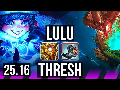 LULU & Lucian vs THRESH & Jhin (SUP) | KR Master | 25.16