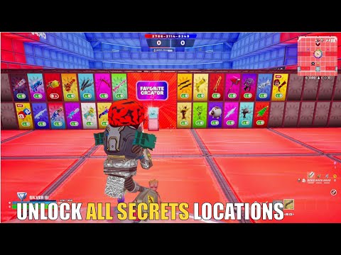 SUPER RED VS BLUE TYPICAL GAMER MAP FORTNITE - ALL SECRETS LOCATIONS PART 17 (BOOYAH PISTOL)