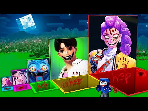 DON'T CHOOSE THE WRONG GIANT HOLE KPOP DEMON HUNTERS ON MINECRAFT! Rumi, Jinu, Derpy, Mira