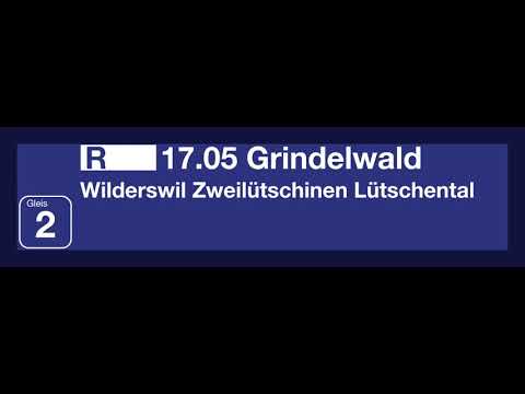 BOB Ansage - Regio nach Grindelwald in Interlaken Ost