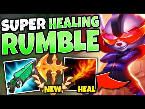 *STEAL HEALTHBARS* THIS RUMBLE HEALING BUILD DRAINS HEALTH INTO YOU!! - League of Legends