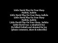 LITTLE DAVID Play On Your Harp Hallelu Lyrics Words text Gospel Spiritual sing along song music