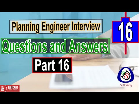 Planning Engineer Interview Questions and Answers Part 01 Interview tips Guidelines planners