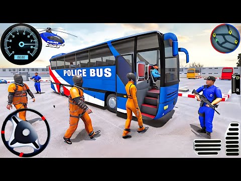 City Police Bus Simulator 3D Games - US Police Bus Transport Prison Games 2023 - Andriod Gameplay