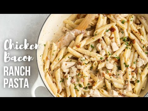Chicken Bacon Ranch Pasta | ready in 40 minutes! | The Recipe Rebel