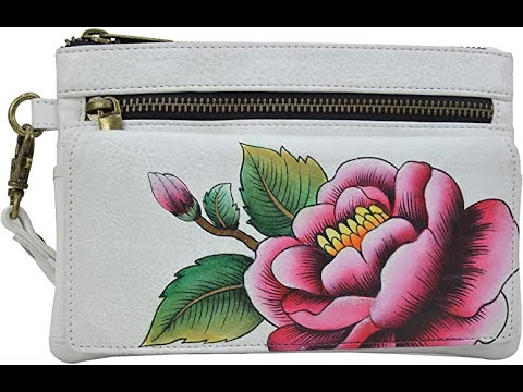 Anna by Anuschka Wristlet Organizer Wallet | Peony Ivory