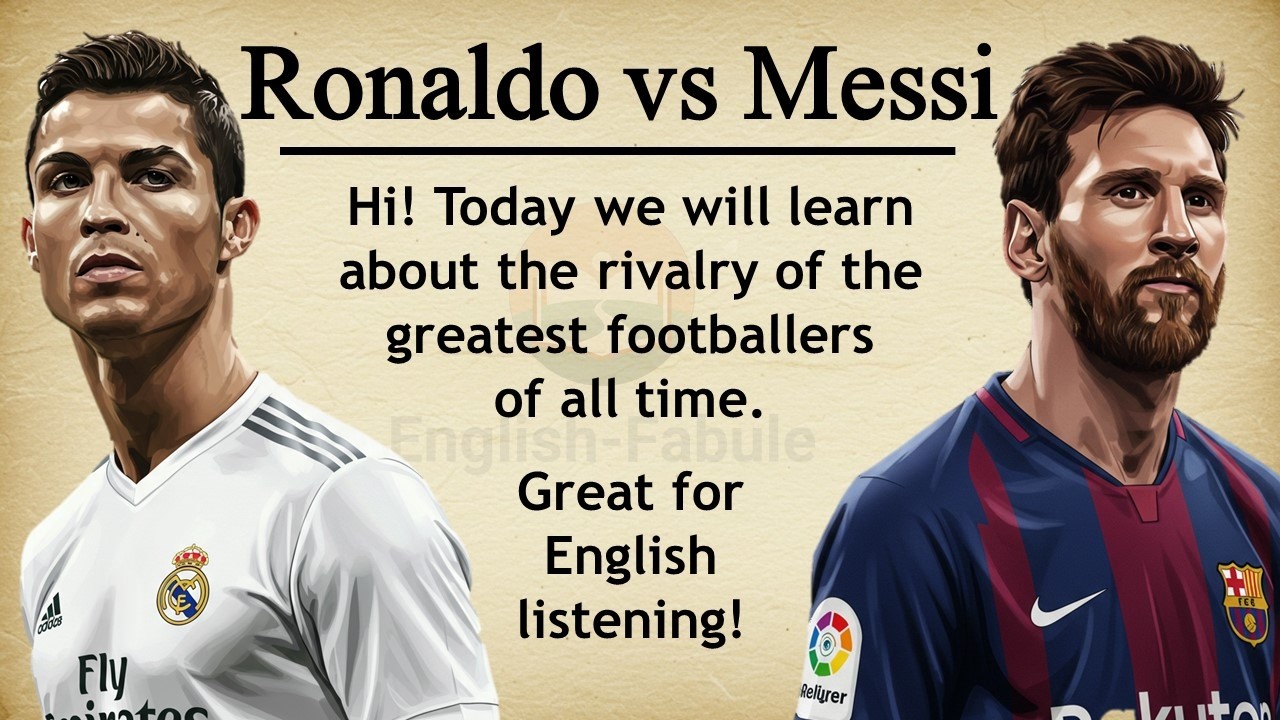 Cristiano Ronaldo vs Lionel Messi || 🔥 Learn English With Story Level 3 || Graded Reader🎧