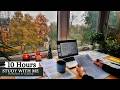 Study With Me In Real Time Rainy Day Focus Room 10 Hours No Music