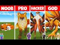 Minecraft REAL LIFE FOX HOUSE BUILD CHALLENGE - NOOB vs PRO vs HACKER vs GOD | Animation