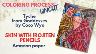 Colouring skin with Irojiten pencils on Amazon paper - process video
