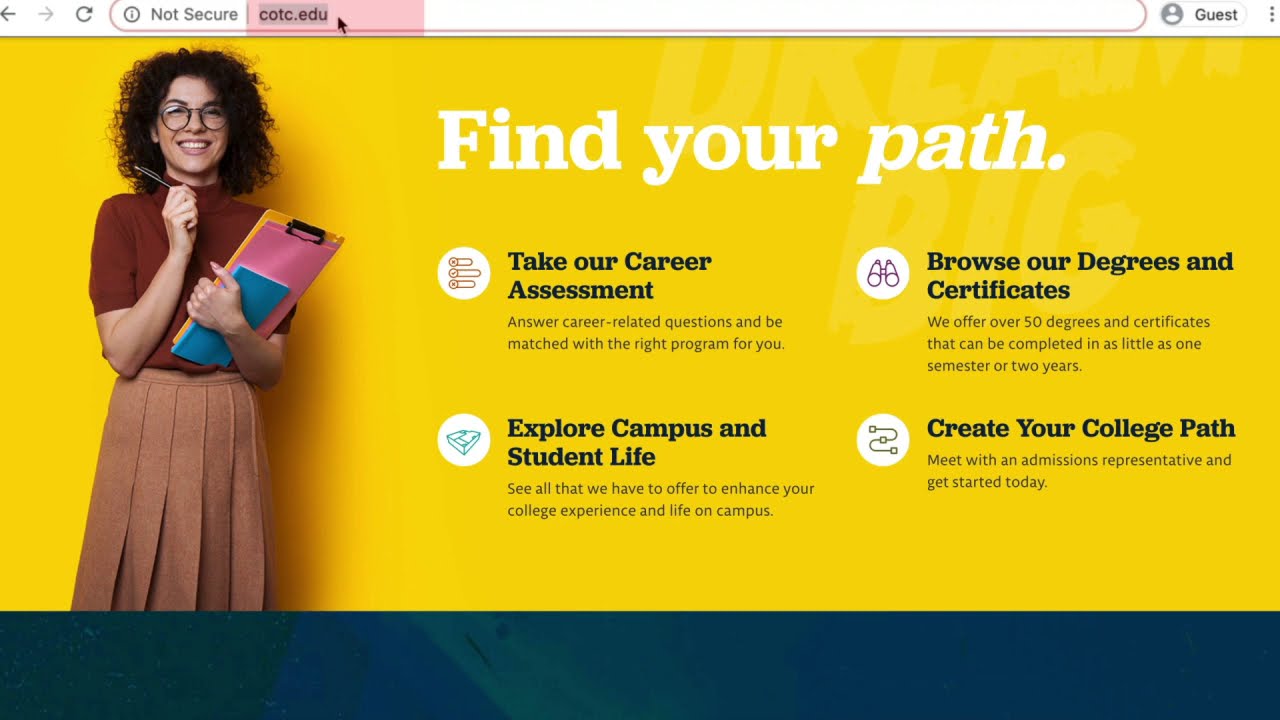 How to Search COTC’s Course Catalog