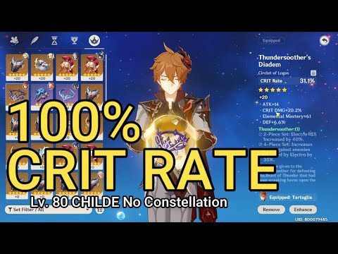 Childe dps 100% CRIT RATE! INSANE DAMAGE! basic team composition! Boss fight and spiral test