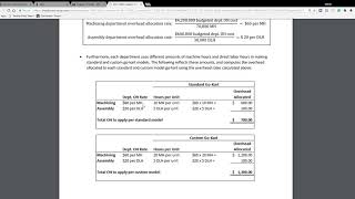 ACCT 2302 Chapter 17: Activity Based Costing