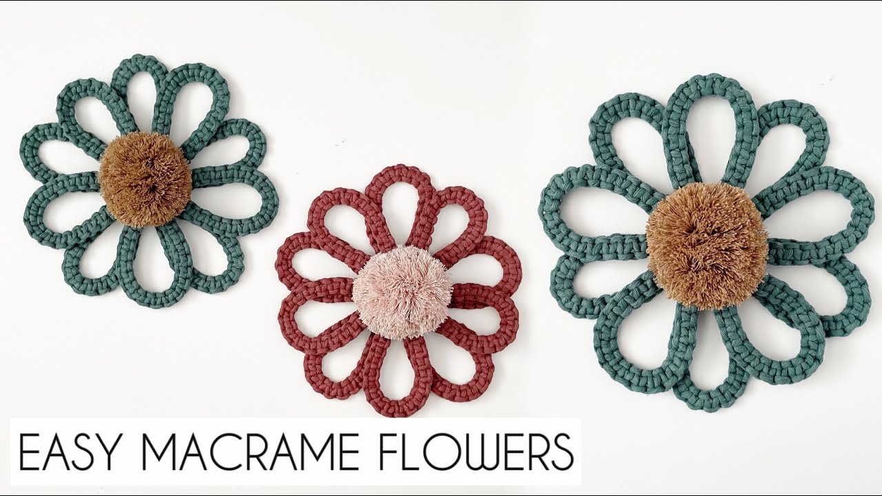 DIY: EASY MACRAME FLOWER | MACRAME TUTORIAL | MACRAME FLOWER | MACRAME WALLHANGING