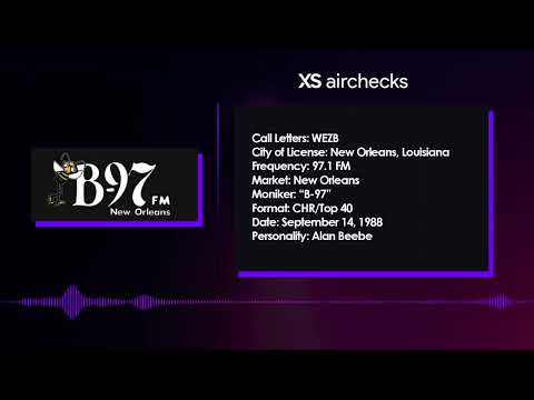 "B-97" WEZB New Orleans, Louisiana - August 11, 1988
