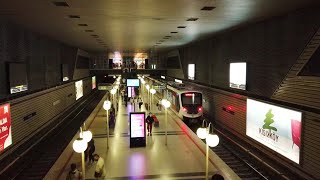 Walking in Izmir, Konak: Subway Station (Metro, U Bahn) - Turkey (Sept