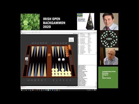 Final Irish Open Backgammon 2020 Stuart Mann v Simon Morecroft