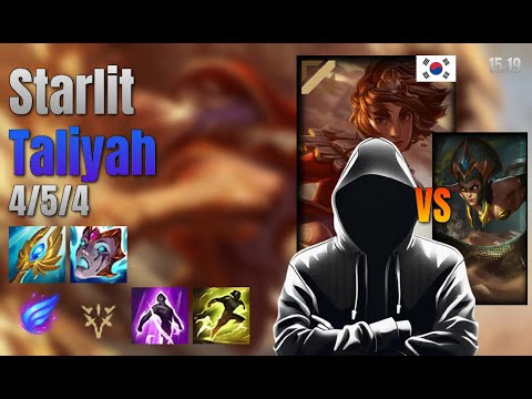 Starlit Mid Taliyah vs Cassiopeia lol KR solo rank Full Game 15.19 | Starlit 탈리야 vs 카시오페아