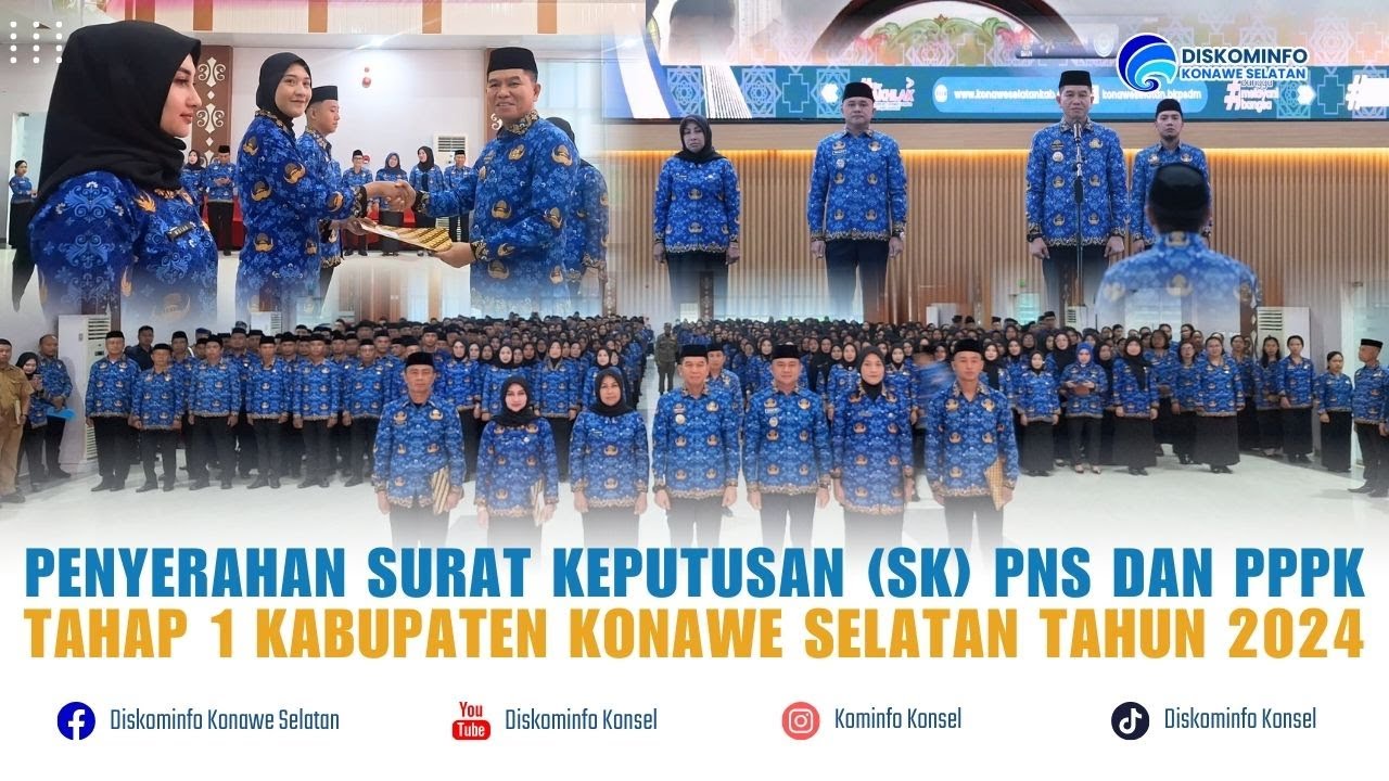 Ratusan ASN Konsel Terima SK, Bupati Irham Kalenggo Tekankan Komitmen dan Integritas