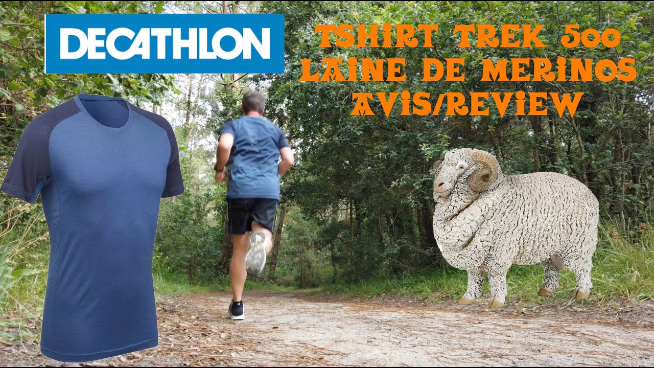 Tshirt Decathlon Trek 500 en laine de Merinos