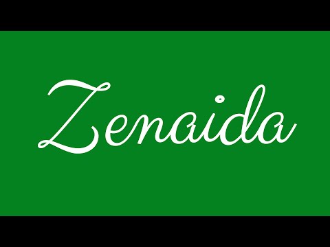 Learn how to Sign the Name Zenaida Stylishly in Cursive Writing