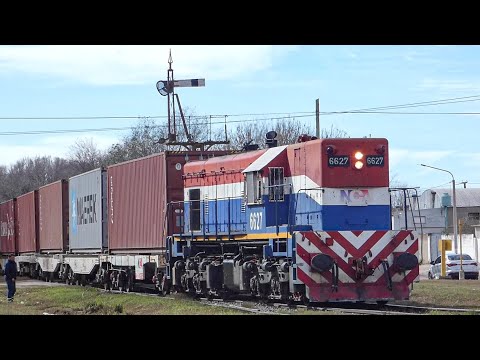 EMD GR12 6627 desviando en Arroyo Cabral