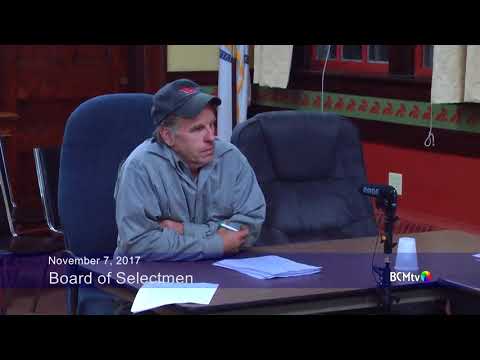 Brookfield MA Board of Selectmen November 7, 2017