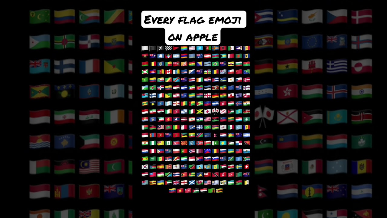 Every flag emoji on apple