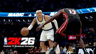 NBA 2K26 | Orlando Magic vs Miami Heat | Realistic TV Broadcast Gameplay